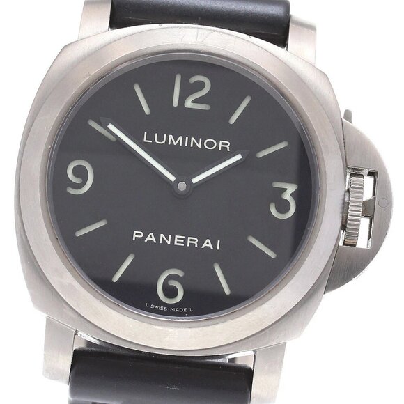 PANERAI Luminor base PAM00176 black Dial Hand Winding Men's Watch_832360 - Picture 1 of 6